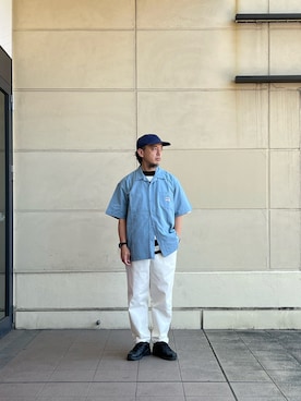 「schott（ショット）のアイテム（パンツ）」を使った、atsushiさん（メンズ・172cm）の春コーディネート