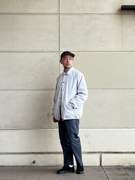 「schott（ショット）の【直営限定】Schott/ショット/MILITARY SLACKS/ミリタリースラックス（その他パンツ）」を使った、atsushiさん（メンズ・172cm）の冬コーディネート