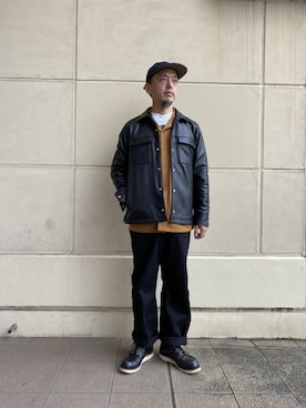 「schott（ショット）のアイテム（ジャケット/アウター）」を使った、atsushiさん（メンズ・172cm）の秋コーディネート