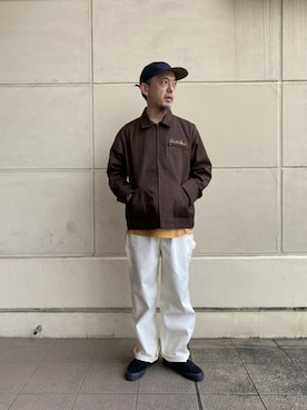 「schott（ショット）のアイテム（パンツ）」を使った、atsushiさん（メンズ・172cm）の秋コーディネート