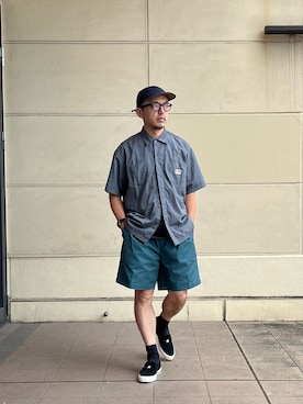 「schott（ショット）のアイテム（パンツ）」を使った、atsushiさん（メンズ・172cm）の夏コーディネート