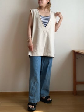 「Discoat」｜「アイテム（キャミソール）」を使った、mionさん（レディース・152cm）の夏コーディネート