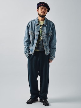 「Champion（チャンピオン）のアイテム（スウェットパンツ）」を使った、ジャーナルスタンダード メンズさん（メンズ・175cm）の冬コーディネート