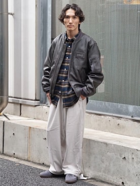 「schott（ショット）のアイテム（ジャケット/アウター）」を使った、ジャーナルスタンダード メンズさん（メンズ・167cm）の秋コーディネート