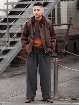 「JOURNAL STANDARD（ジャーナルスタンダード）のアイテム（パンツ）」を使った、ジャーナルスタンダード メンズさん（メンズ・170cm）の冬コーディネート