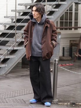 「JOURNAL STANDARD（ジャーナルスタンダード）のアイテム（パンツ）」を使った、ジャーナルスタンダード メンズさん（メンズ・167cm）の冬コーディネート