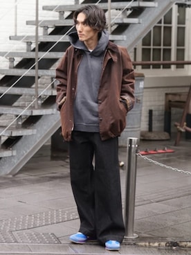 「JOURNAL STANDARD（ジャーナルスタンダード）のアイテム（パンツ）」を使った、ジャーナルスタンダード メンズさん（メンズ・167cm）の冬コーディネート