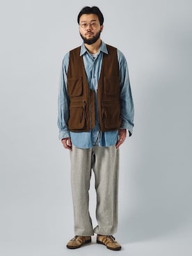 「Champion（チャンピオン）のアイテム（スウェットパンツ）」を使った、ジャーナルスタンダード メンズさん（メンズ・175cm）の冬コーディネート