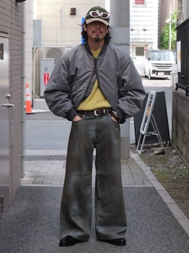 「JOURNAL STANDARD（ジャーナルスタンダード）のアイテム（MA-1）」を使った、ジャーナルスタンダード メンズさん（メンズ・173cm）の秋コーディネート