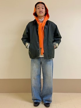 「JOURNAL STANDARD（ジャーナルスタンダード）のアイテム（パンツ）」を使った、ジャーナルスタンダード メンズさん（メンズ・165cm）の冬コーディネート