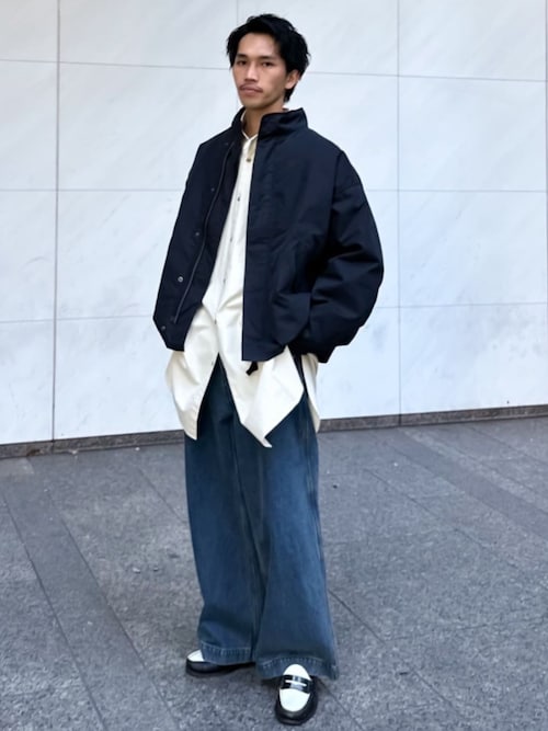 J.S stead(JOURNAL STANDARD STEAD) / 24AW/Chin Strap Long shirt/長袖シャツ/M/コットン/IVO/無地 JOURNAL STANDARD J.S HOMESTEAD シャツ J.S.Homestead / Chin Strap