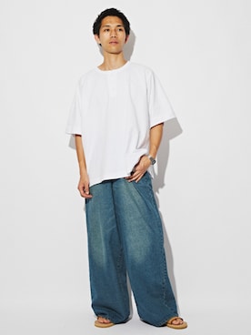 「Healthknit（ヘルスニット）のアイテム（Tシャツ/カットソー）」を使った、ジャーナルスタンダード メンズさん（メンズ・180cm）の秋コーディネート