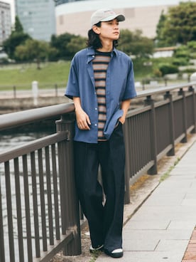 「BEN DAVIS（ベンデイビス）のアイテム（パンツ）」を使った、ジャーナルスタンダード メンズさん（メンズ・181cm）の夏コーディネート