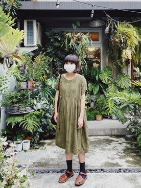 「STEVE MONO」｜mintcandyさん（レディース・156cm）の夏コーディネート