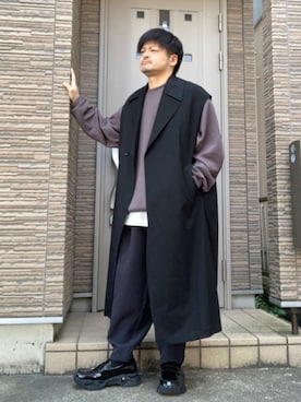 「RAGEBLUE（レイジブルー）のアイテム（トレンチコート）」を使った、タルナンドさん（メンズ・165cm）の春コーディネート
