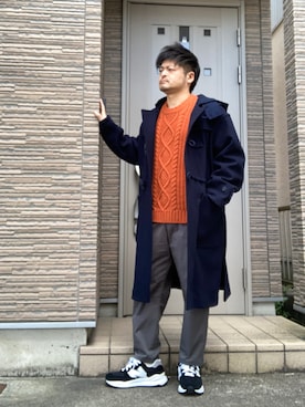 「アイテム（ダッフルコート）」を使った、タルナンドさん（メンズ・165cm）の冬コーディネート