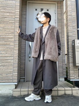 「HARE（ハレ）のアイテム（その他アウター、ブラウン系）」を使った、タルナンドさん（メンズ・165cm）の秋コーディネート