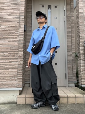 「アイテム（ショルダーバッグ）」を使った、タルナンドさん（メンズ・165cm）の秋コーディネート