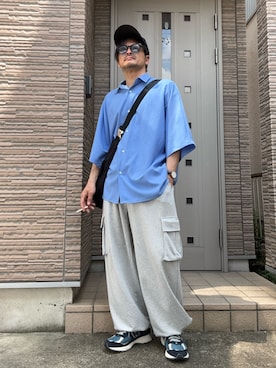 「アイテム（スウェットパンツ）」を使った、タルナンドさん（メンズ・165cm）の夏コーディネート