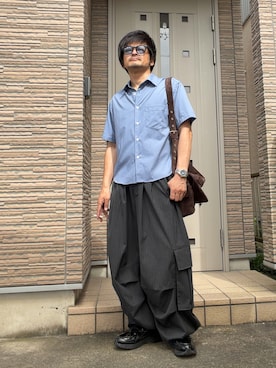 「Anui（アニュイ）のアイテム」を使った、タルナンドさん（メンズ・165cm）の夏コーディネート
