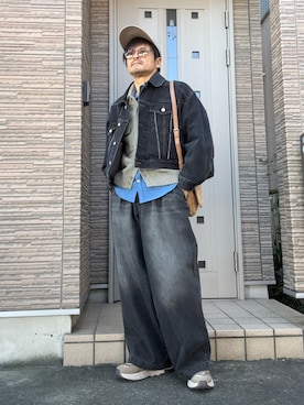 「アイテム（ショルダーバッグ）」を使った、タルナンドさん（メンズ・165cm）の秋コーディネート