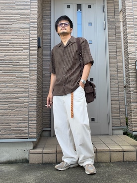 「アイテム（シャツ/ブラウス）」を使った、タルナンドさん（メンズ・165cm）の秋コーディネート
