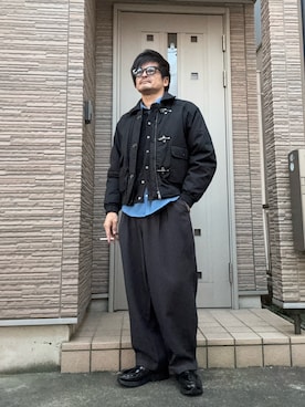 「アイテム（ブルゾン）」を使った、タルナンドさん（メンズ・165cm）の冬コーディネート