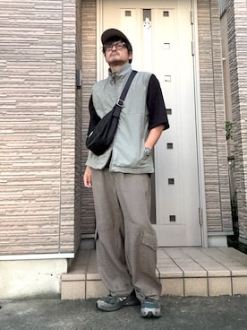 「アイテム（サングラス）」を使った、タルナンドさん（メンズ・165cm）の秋コーディネート