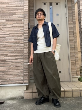 「HARE（ハレ）のアイテム」を使った、タルナンドさん（メンズ・165cm）の夏コーディネート