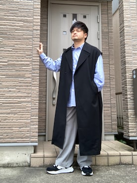 「RAGEBLUE（レイジブルー）のアイテム（トレンチコート）」を使った、タルナンドさん（メンズ・165cm）の春コーディネート