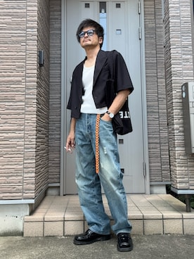 「アイテム（その他シューズ）」を使った、タルナンドさん（メンズ・165cm）の夏コーディネート