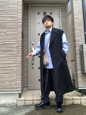 「RAGEBLUE（レイジブルー）のアイテム（トレンチコート）」を使った、タルナンドさん（メンズ・165cm）の春コーディネート