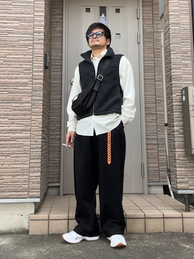 「ASICS（アシックス）のアイテム」を使った、タルナンドさん（メンズ・165cm）の冬コーディネート