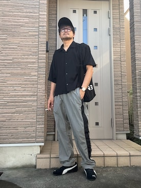 「モノトーン」｜「アイテム（アナログ腕時計）」を使った、タルナンドさん（メンズ・165cm）の夏コーディネート