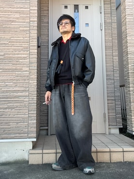 「New Balance」｜「アイテム（ブルゾン）」を使った、タルナンドさん（メンズ・165cm）の冬コーディネート