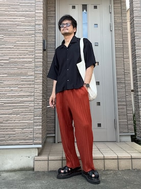 「アイテム（トートバッグ）」を使った、タルナンドさん（メンズ・165cm）の夏コーディネート