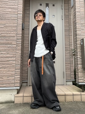 「アイテム（サングラス、ベージュ系）」を使った、タルナンドさん（メンズ・165cm）の秋コーディネート