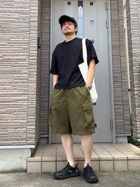 「カーキ」｜タルナンドさん（メンズ・165cm）の夏コーディネート