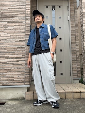 「UNIVERSAL OVERALL（ユニバーサルオーバーオール）のアイテム」を使った、タルナンドさん（メンズ・165cm）の夏コーディネート