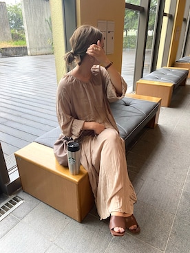 「Bou Jeloud（ブージュルード）のアイテム（ワンピース/ドレス）」を使った、CANAさん（レディース・162cm）の夏コーディネート