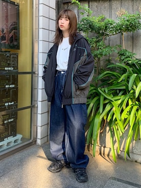 「PUMA」｜「アイテム（ブルゾン）」を使った、いながわあやかさん（レディース・151cm）の秋コーディネート