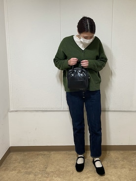 「niko and...（ニコアンド）のオリジナルカンフーシューズ（パンプス、ブラック系）」を使った、rinoさん（レディース・165cm）の秋コーディネート