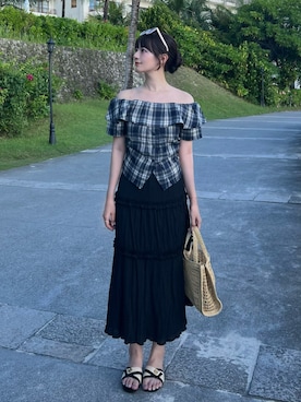 「GRL（グレイル）のアイテム（サンダル）」を使った、kurumiさん（レディース・160cm）の秋コーディネート