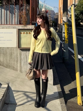 「HUNTER（ハンター）のアイテム」を使った、kurumiさん（レディース・160cm）の春コーディネート