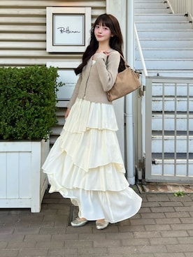 「アイテム（ワンピース）」を使った、kurumiさん（レディース・160cm）の秋コーディネート