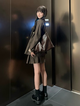 「Cherir Mignon（シェリルミニョン）のアイテム（テーラードジャケット）」を使った、kurumiさん（レディース・160cm）の秋コーディネート