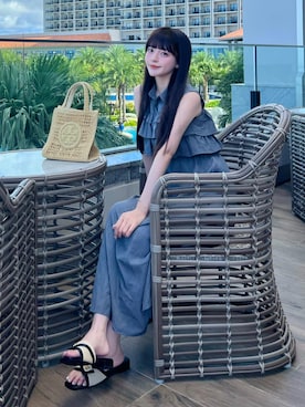 「GRL（グレイル）のアイテム（サンダル）」を使った、kurumiさん（レディース・160cm）の秋コーディネート