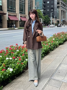 「Cherir Mignon（シェリルミニョン）のアイテム（ジャケット/アウター）」を使った、kurumiさん（レディース・160cm）の秋コーディネート