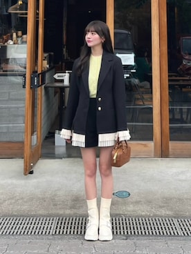 「アイテム（テーラードジャケット）」を使った、kurumiさん（レディース・160cm）の夏コーディネート