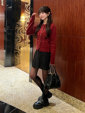 「アイテム（バレッタ/ヘアクリップ）」を使った、kurumiさん（レディース・160cm）の冬コーディネート